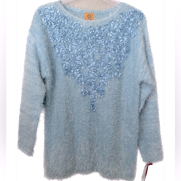Ruby Rd Cozy Metallic Eyelash Pullover Sweater - Picture 1 of 5